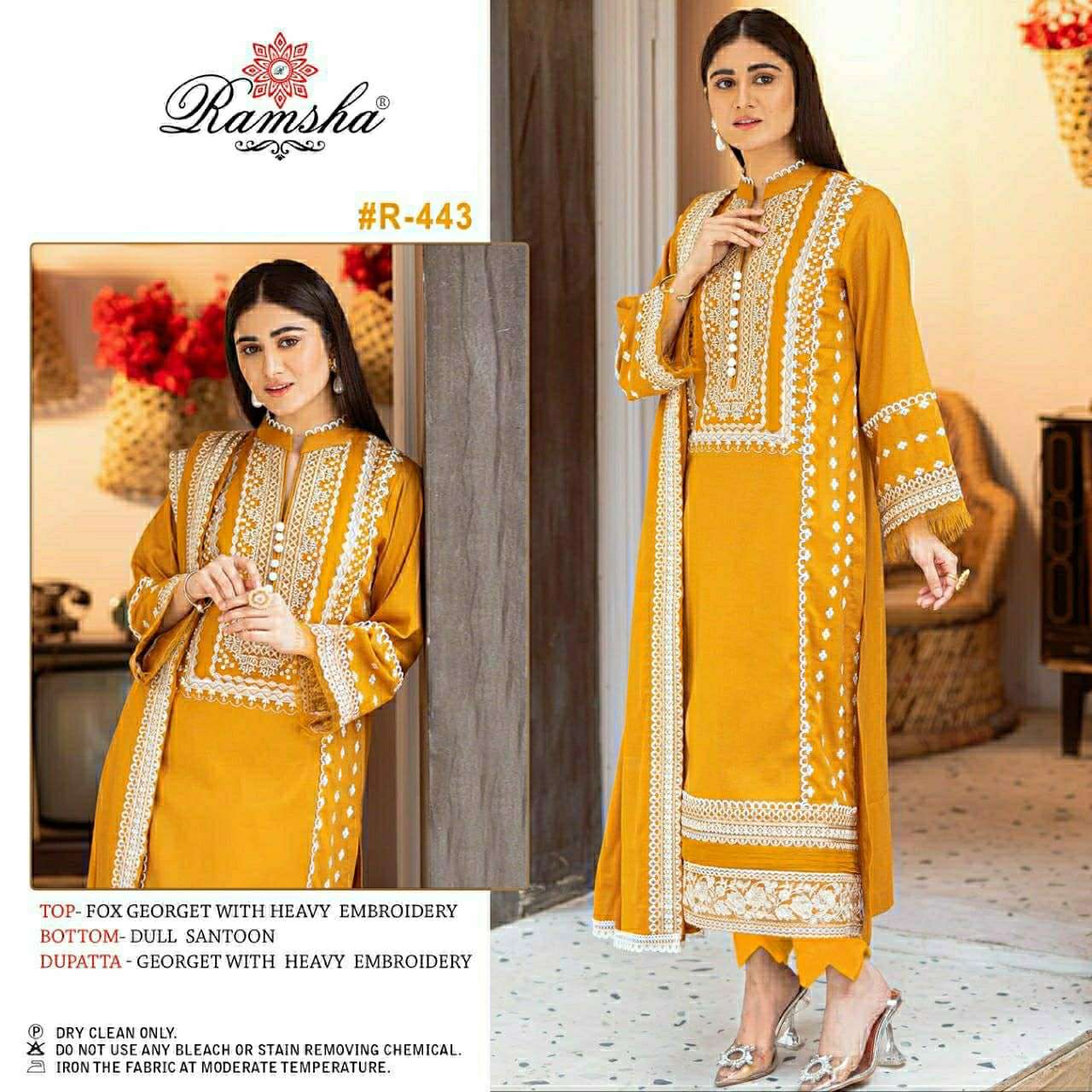 RAMSHA R-443 DESIGNER GEORGETTE SUIT 