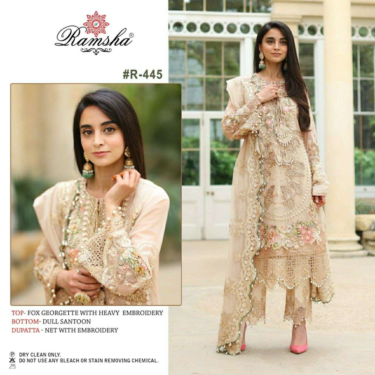 RAMSHA R-445 DESIGNER GEORGETTE SUIT 