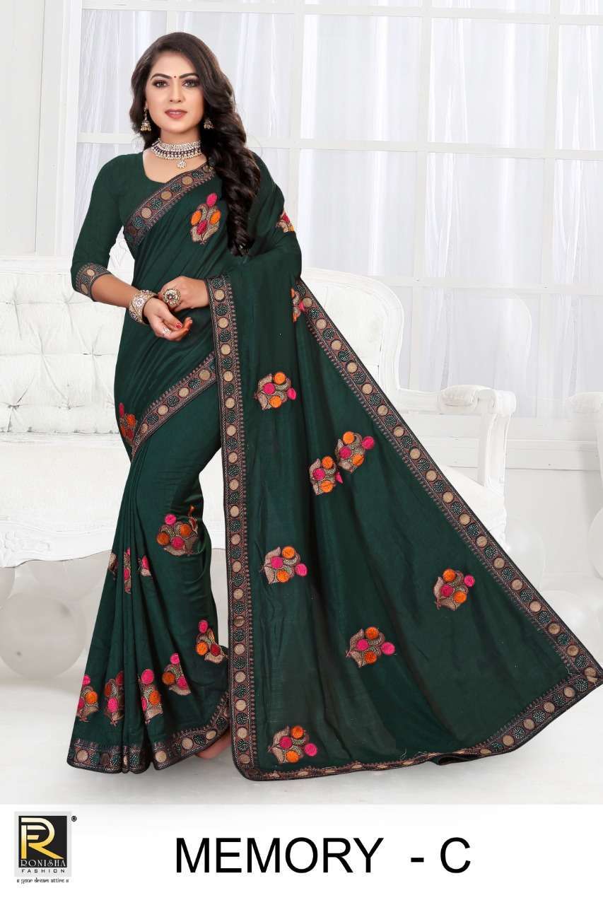 ranjna saree memory vichitra silk embroidery saree