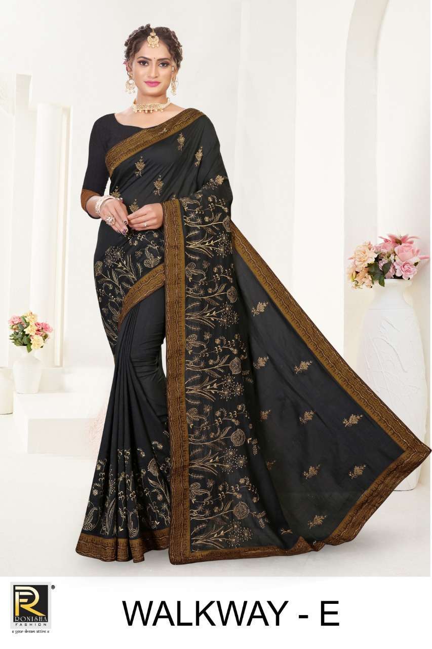 ranjna saree Walkway vichitra silk embroidery saree