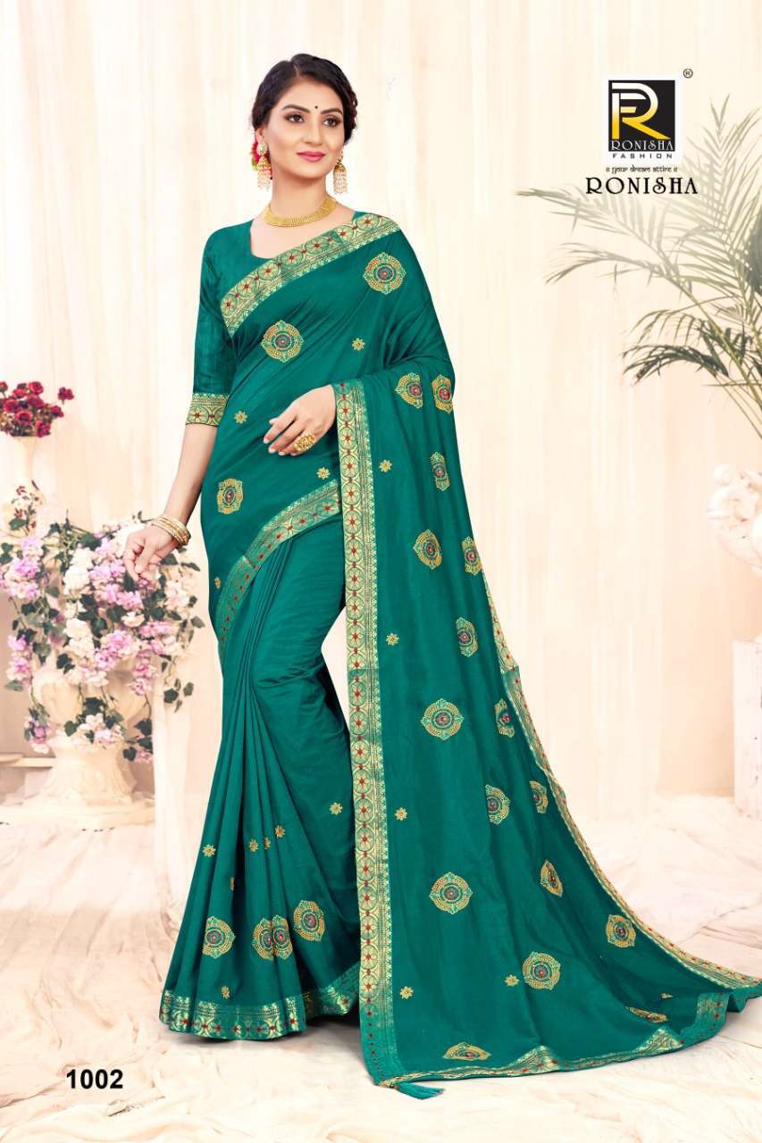 ranjna sarees anarkali series 1001-1008 vichitra silk saree