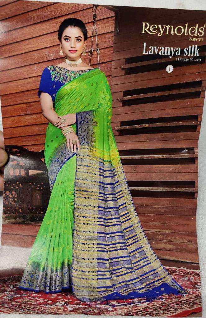 reynolds lavanya silk heavy silk fabrics saree collection 