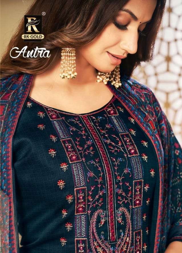 rk gold antra series 223001-223010 pure jam cotton suit 