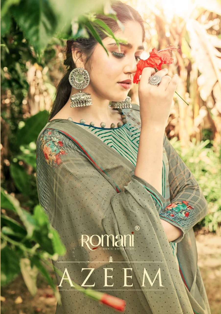 romani azeem series 1032001-1032010 pure jam cotton suit 