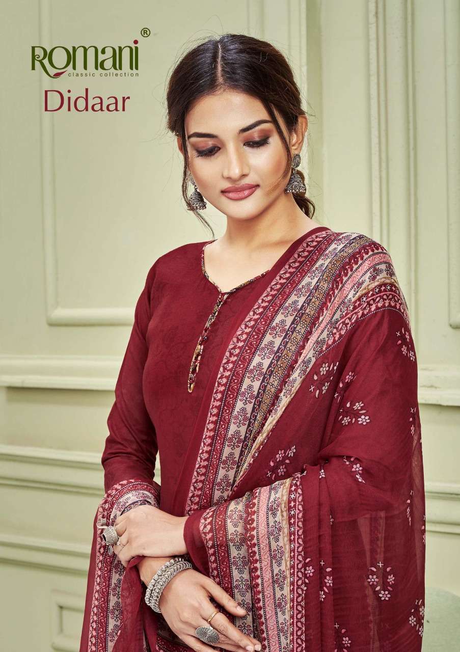 romani didaar series 1026001-1026010 premium soft jam cotton jacquard suit 