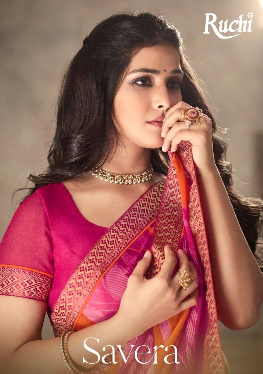 RUCHI SAVERA DESIGNER CHIFFON SAREE 