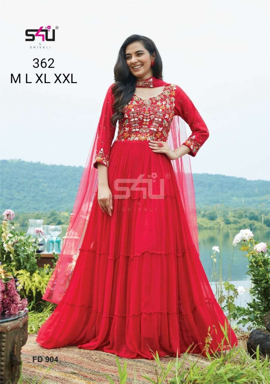 S4u Shivali Weekend Passions Cotton With Mulmul Long Gown Style Fancy  Casual Wear Kurtis Wholesale Dealer