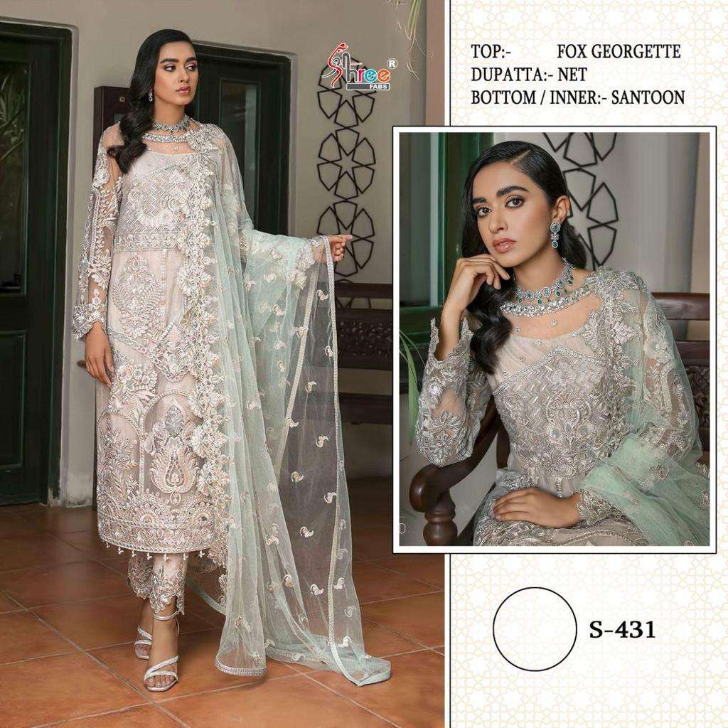 SHREE FAB S-431 DESIGNER GEORGETTE SUIT 