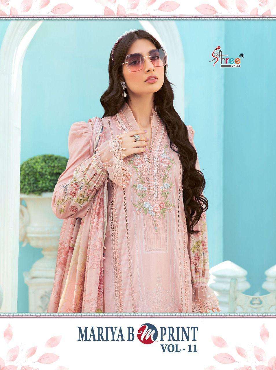 shree fabs maria b mprint vol 11 series 2049-2056 pure cotton suit 