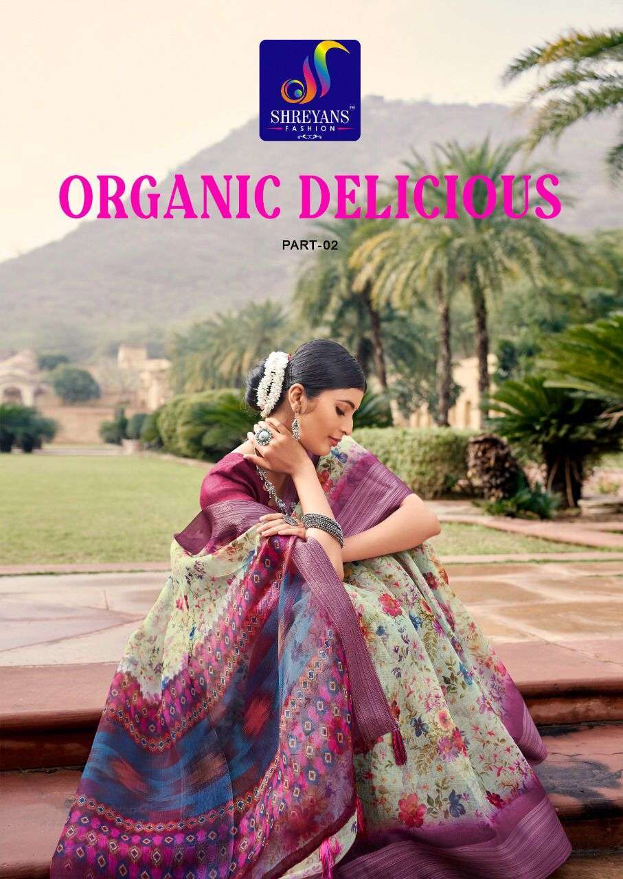 shreyans fashion organic delicious vol 2 series 13-21 organza silk saree