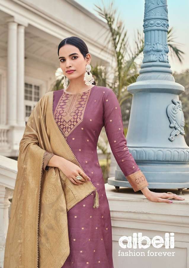 siddhi sagar albeli series 31101-31106 azza silk jacquard suit 