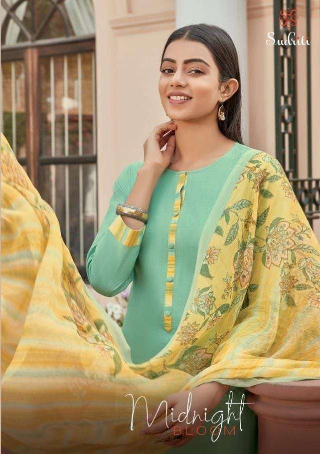sudriti midnight bloom cotton cambric embroidery suit 