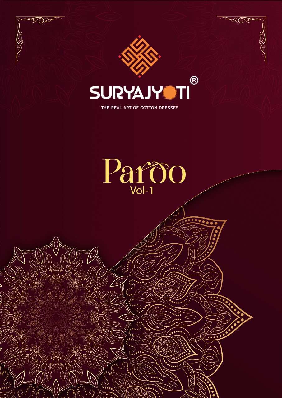 suryajyoti paroo vol 1 series 1001-1008 rayon print suit 