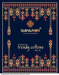 suryajyoti trendy cotton vol 52 series 5201-5220 cotton suit 