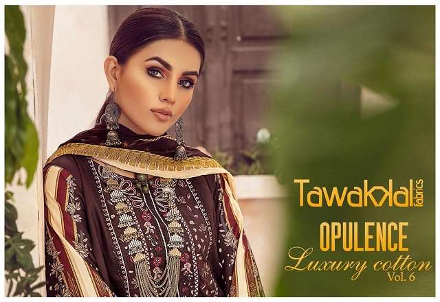 Tawakkal Opulence Luxury Cotton Vol-6 series 6001-6010 Pure Cotton suit