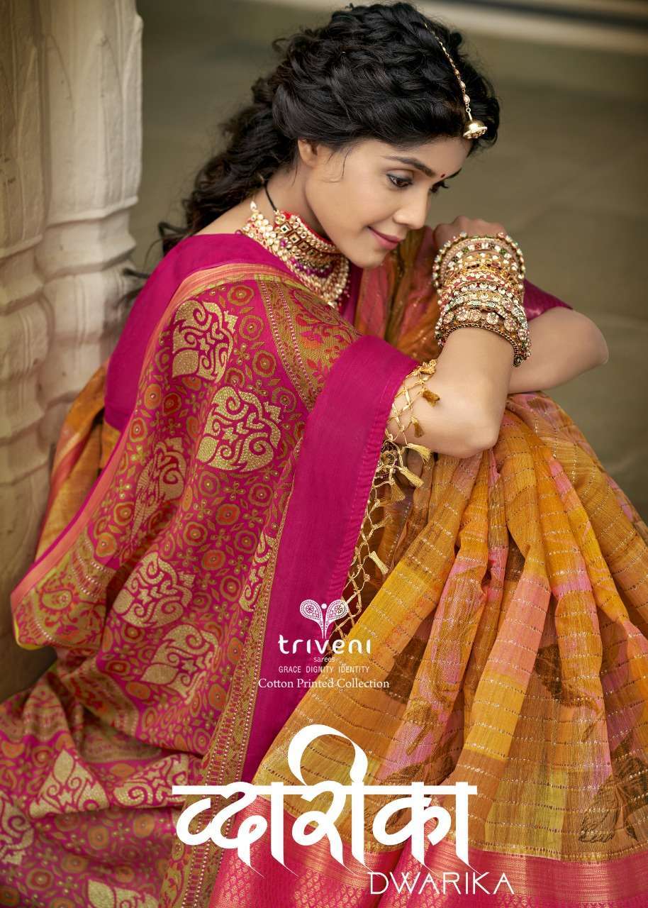 Triveni Jamini Printed Fancy Fabric Sarees Collection At Wholesale Rate |  Saree, Saree collection, Fashion