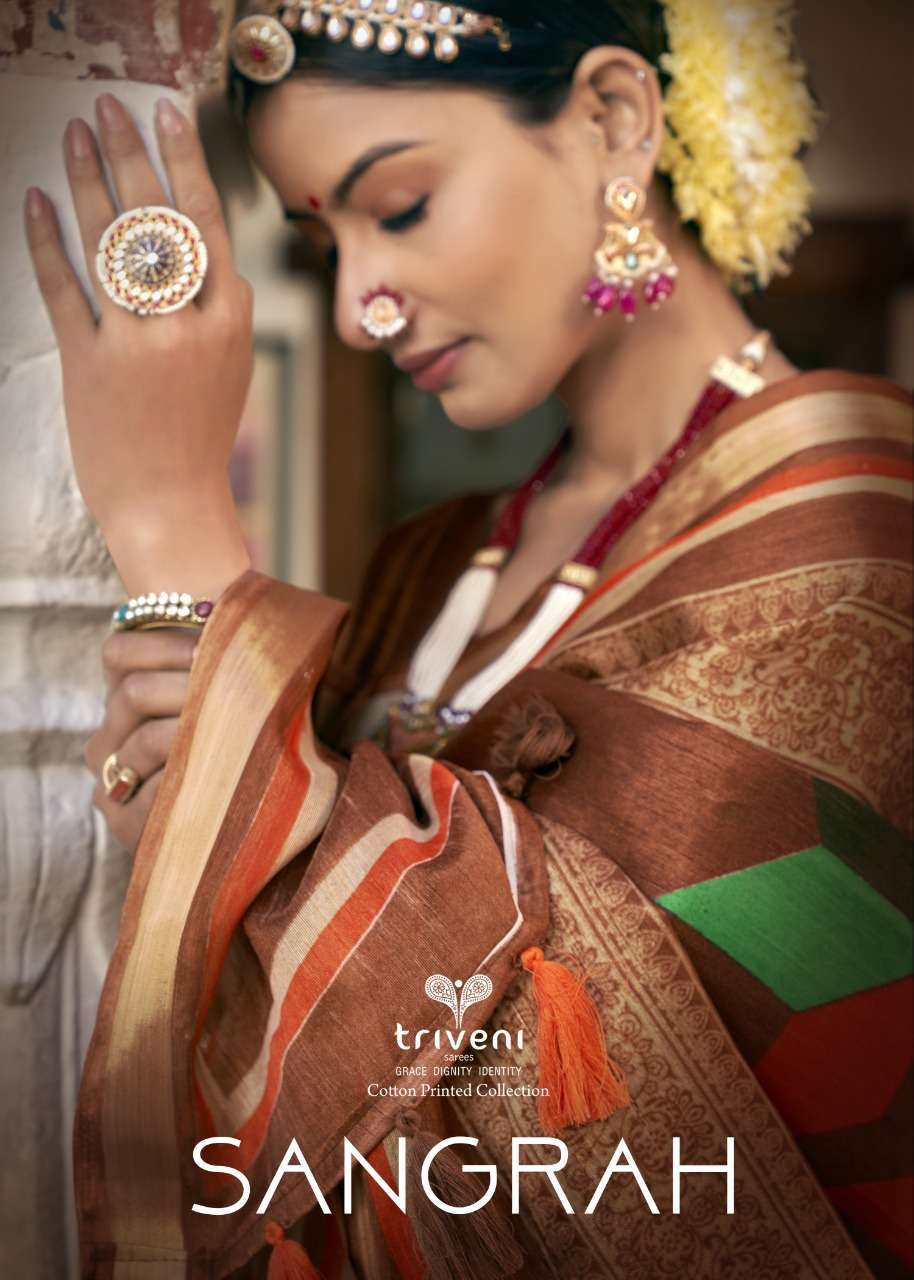 Triveni sangrah series 14771-14778 Cotton printed saree