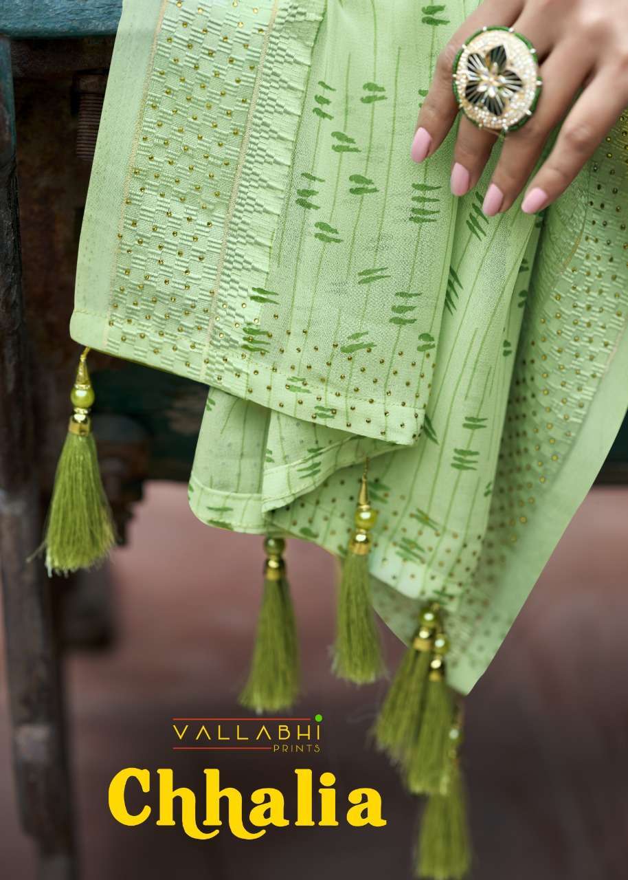 vallabhi chhalia series 14751-14758 Georgette Print saree