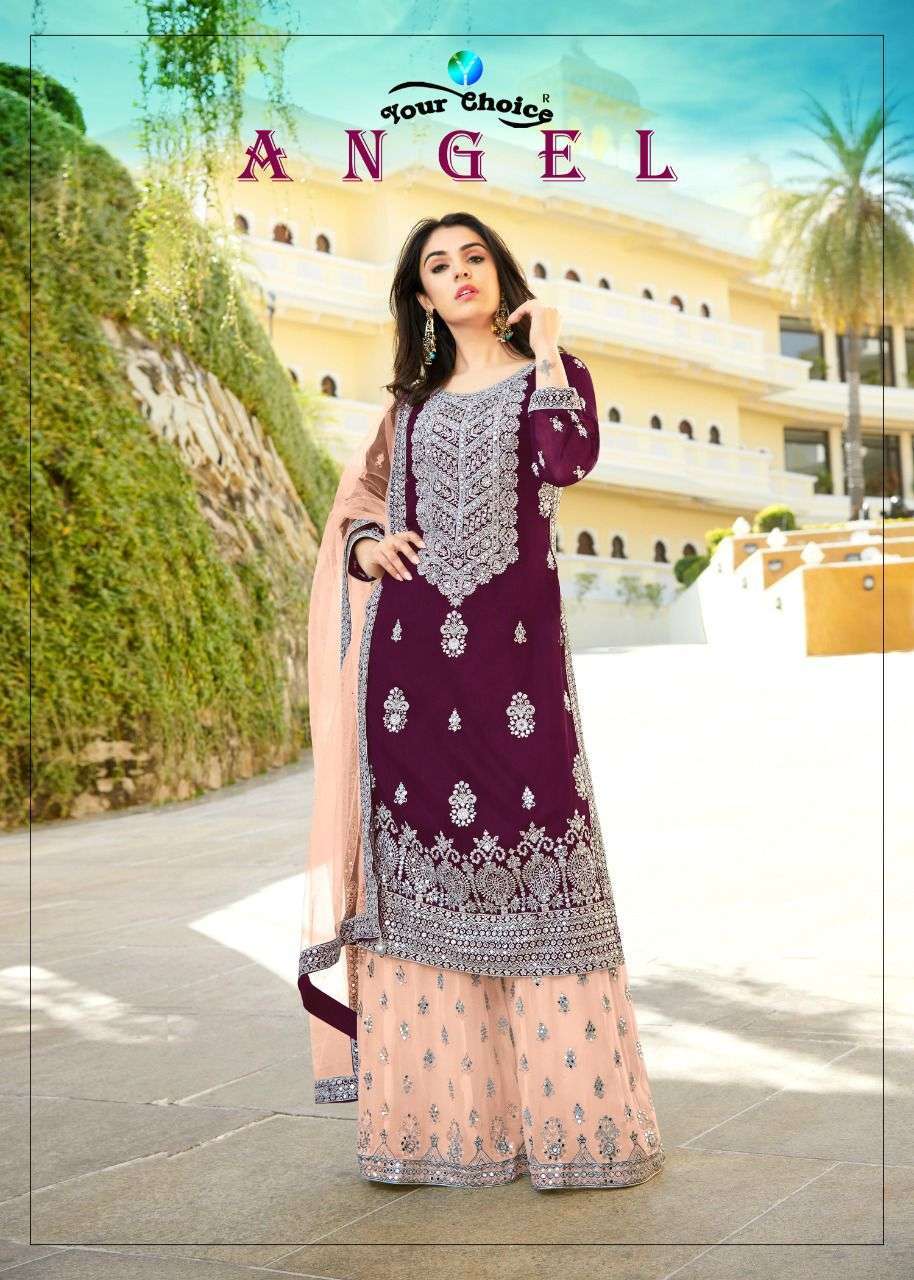 your choice angel series 4161-4164 blooming georgette suit 