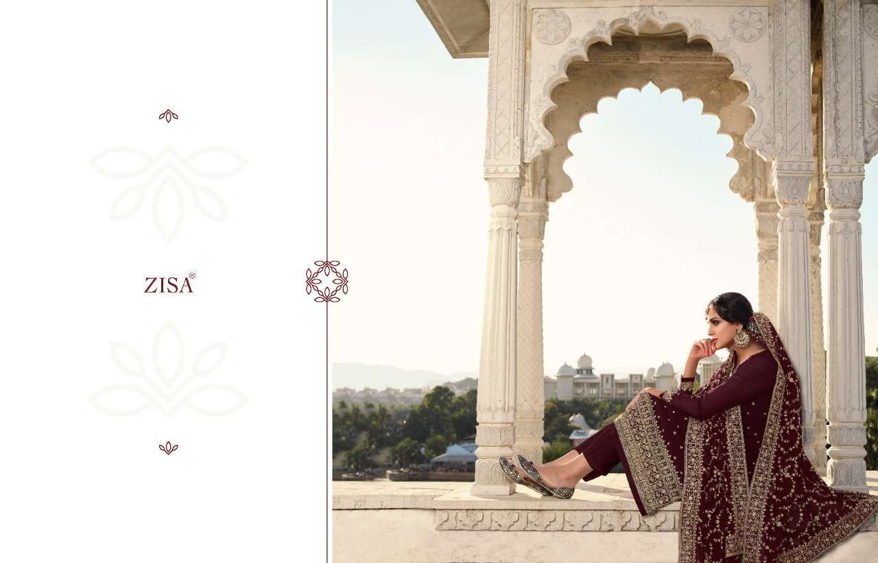 zisa khwaish series 13251-13256 blooming georgette suit