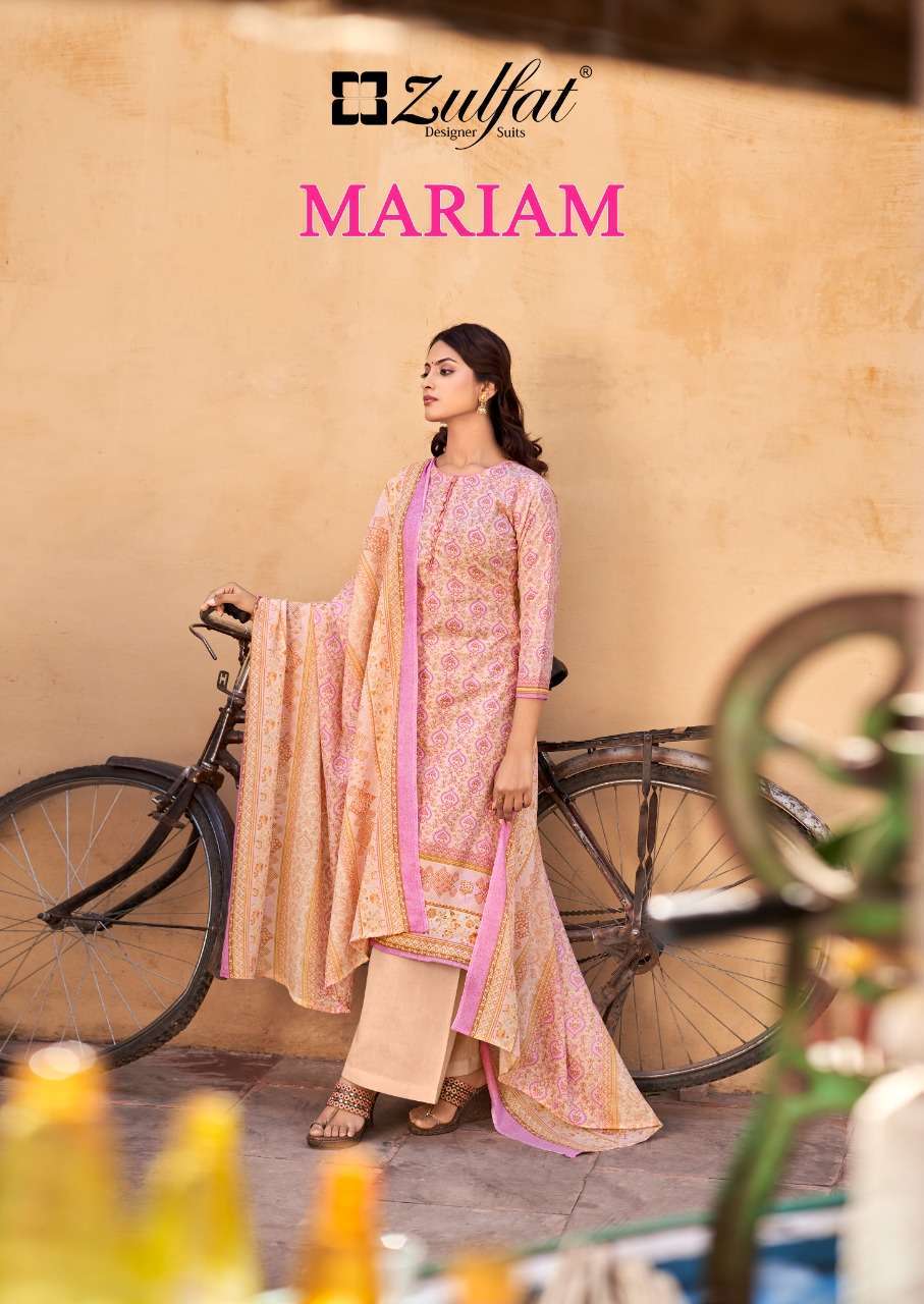 zulfat mariam series 389001-389010 pure cotton suit 