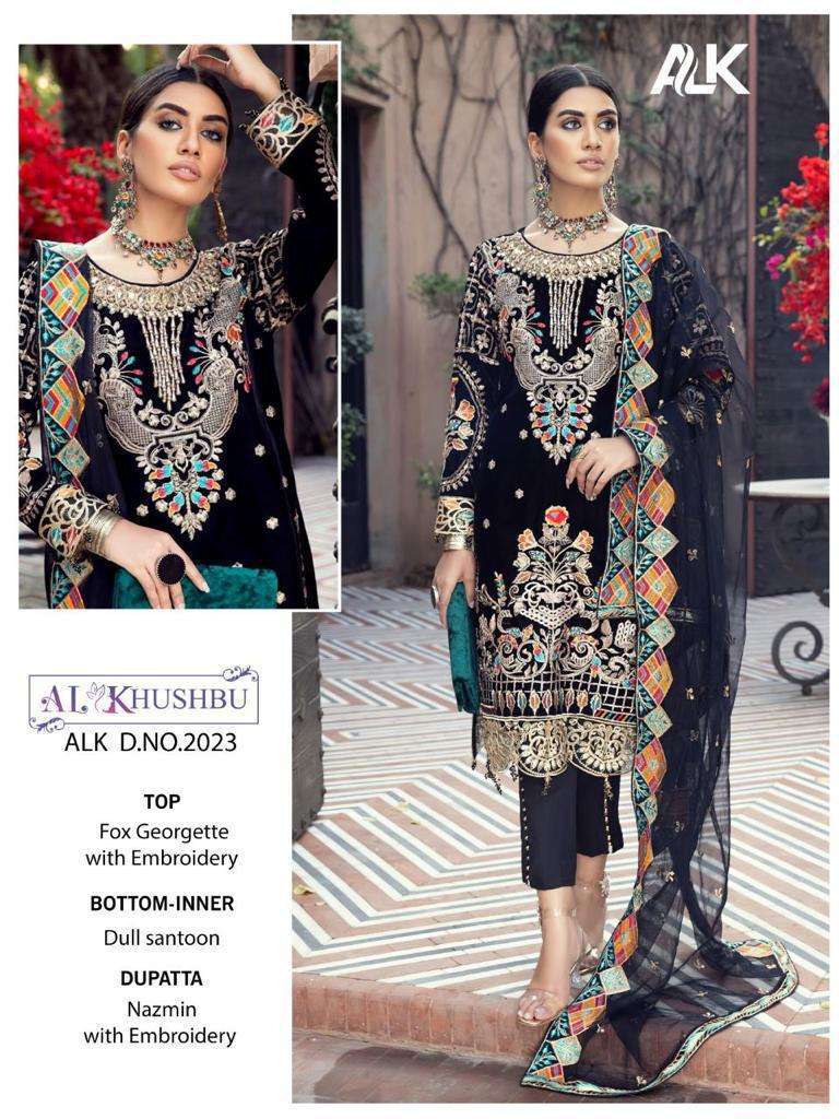 AL KHUSHBU ALK DNO-2023 DESIGNER GEORGETTE SUIT 