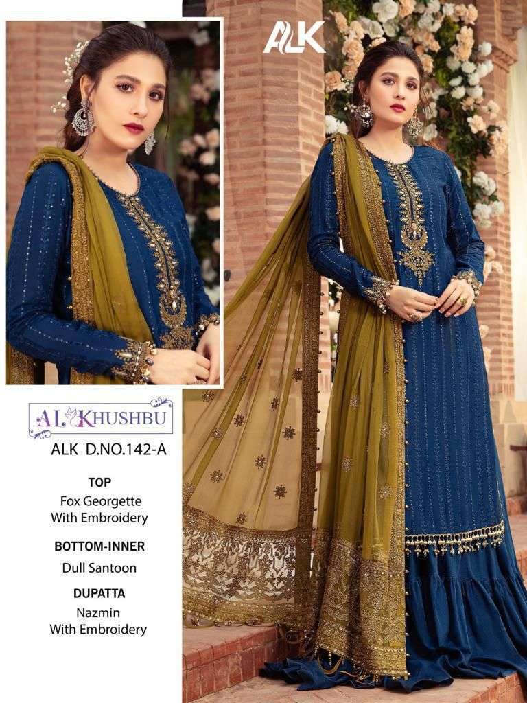 AL_KHUSHBU MARIA B VOL-3 ALK DNO-142 DESIGNER GEORGETTE SUIT 