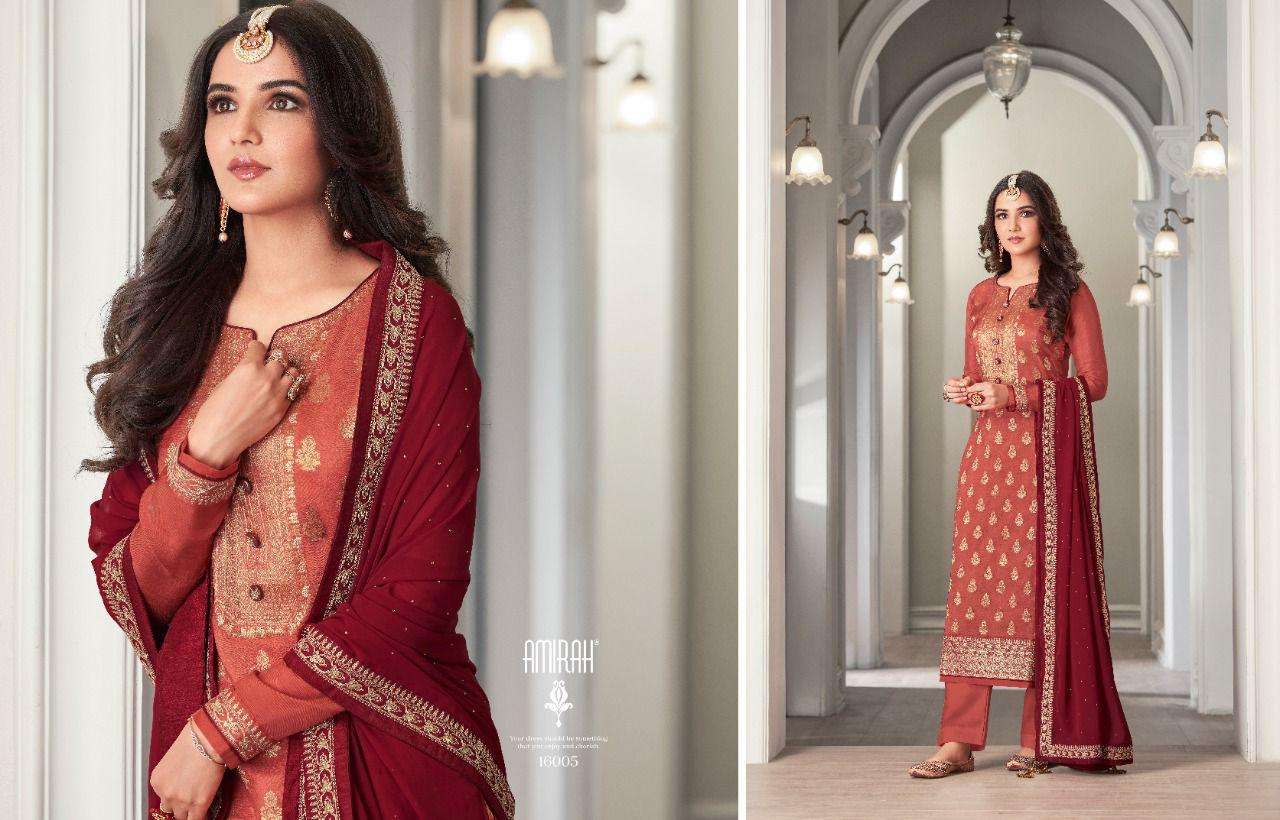 AMIRAH KHWAHISH DESIGNER DOLA SILK JACQUARD SUIT