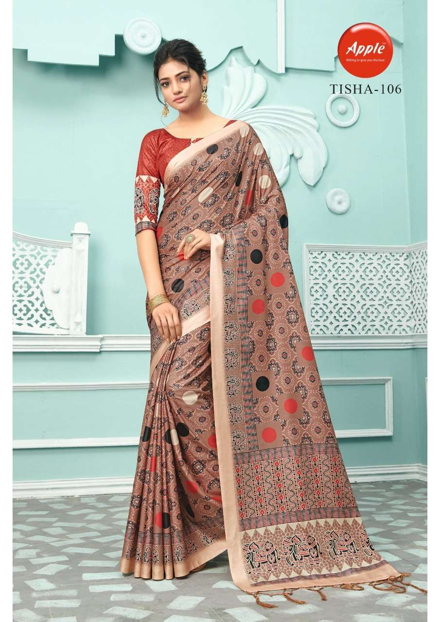 apple tisha vol 1 series 101-106 Dola Silk saree