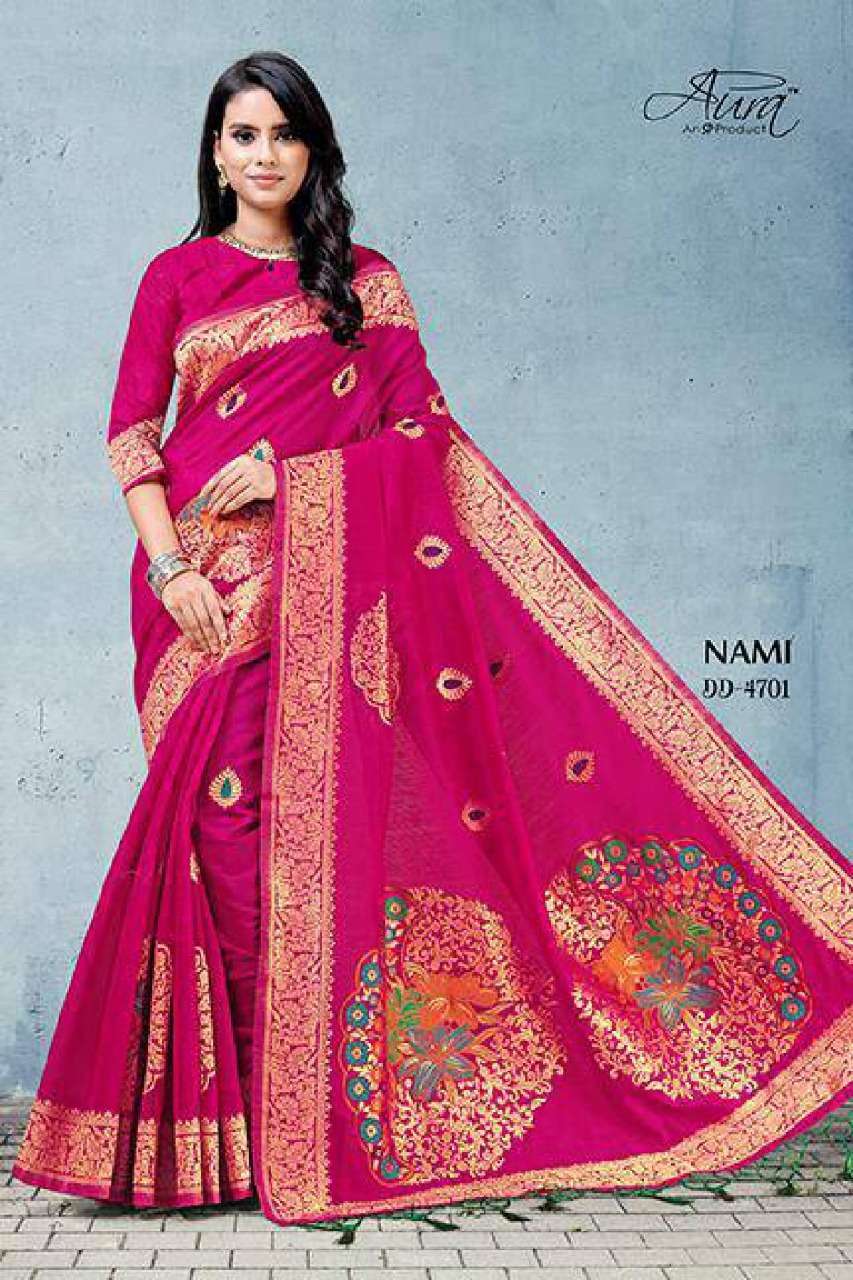 aura nami series 4701-4706 Chanderi Cotton saree