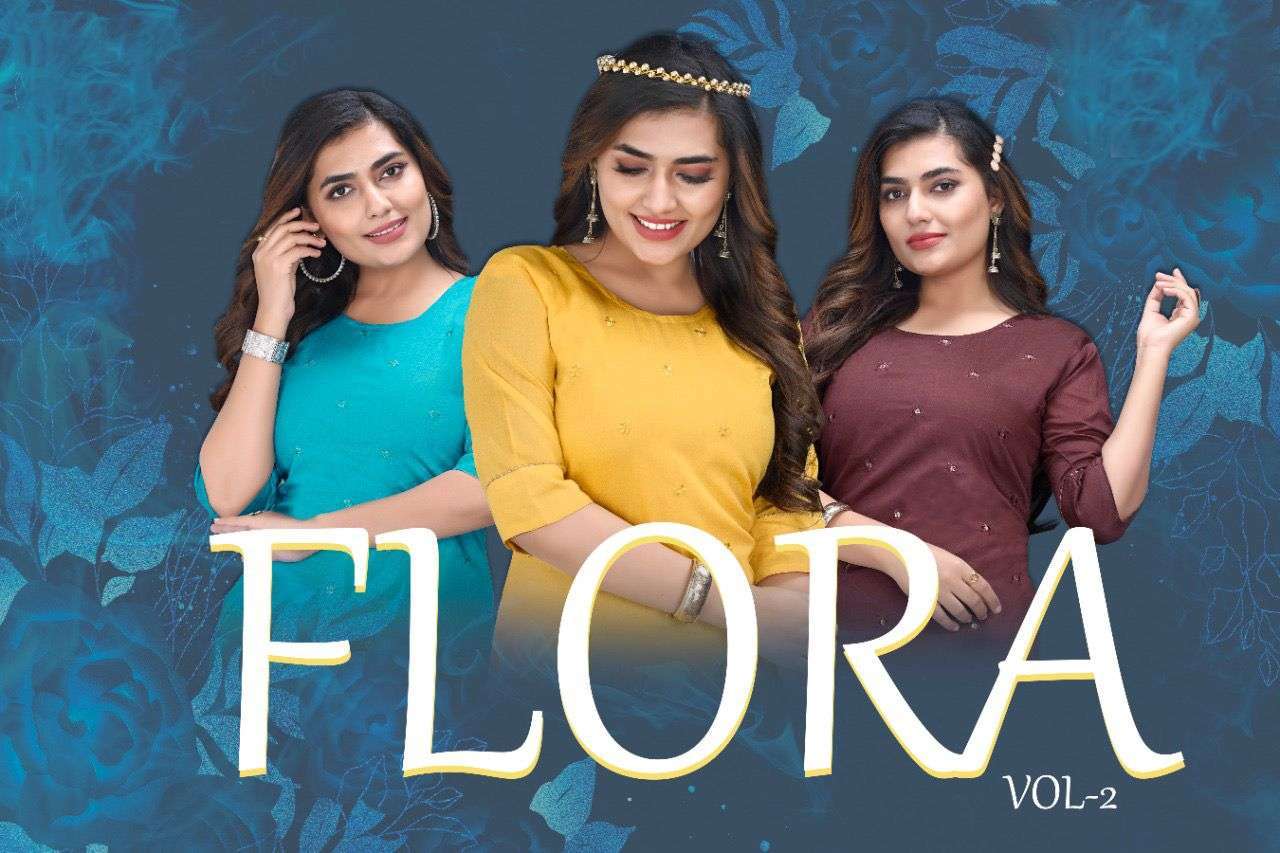 beauty queen flora vol-2 series 01-08 Chanderi kurti