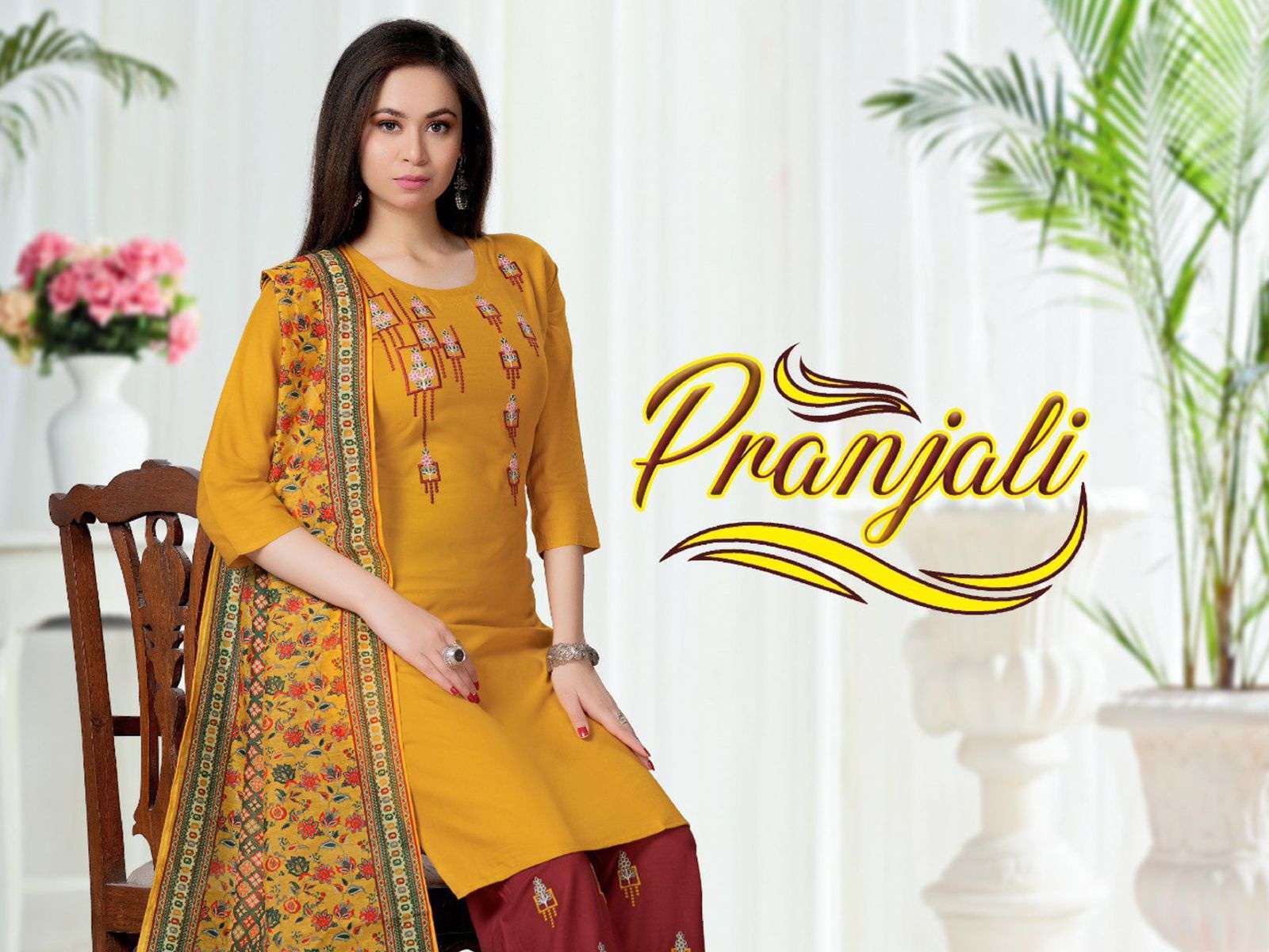 beauty queen pranjali series 101-108 14 kg heavy rayon readymade suit