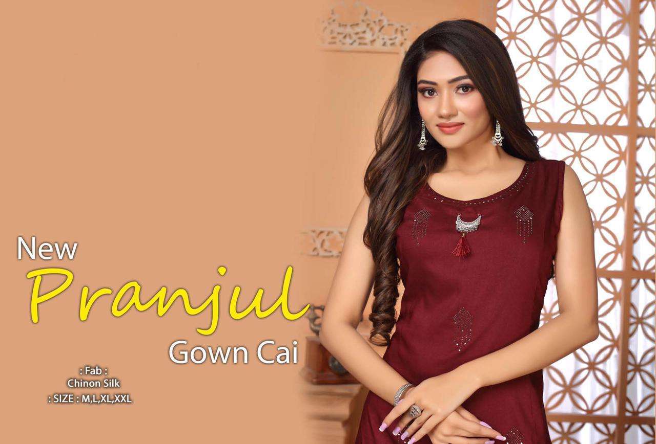 beauty queen pranjul series 1001-1008 heavy chinon silk kurti 