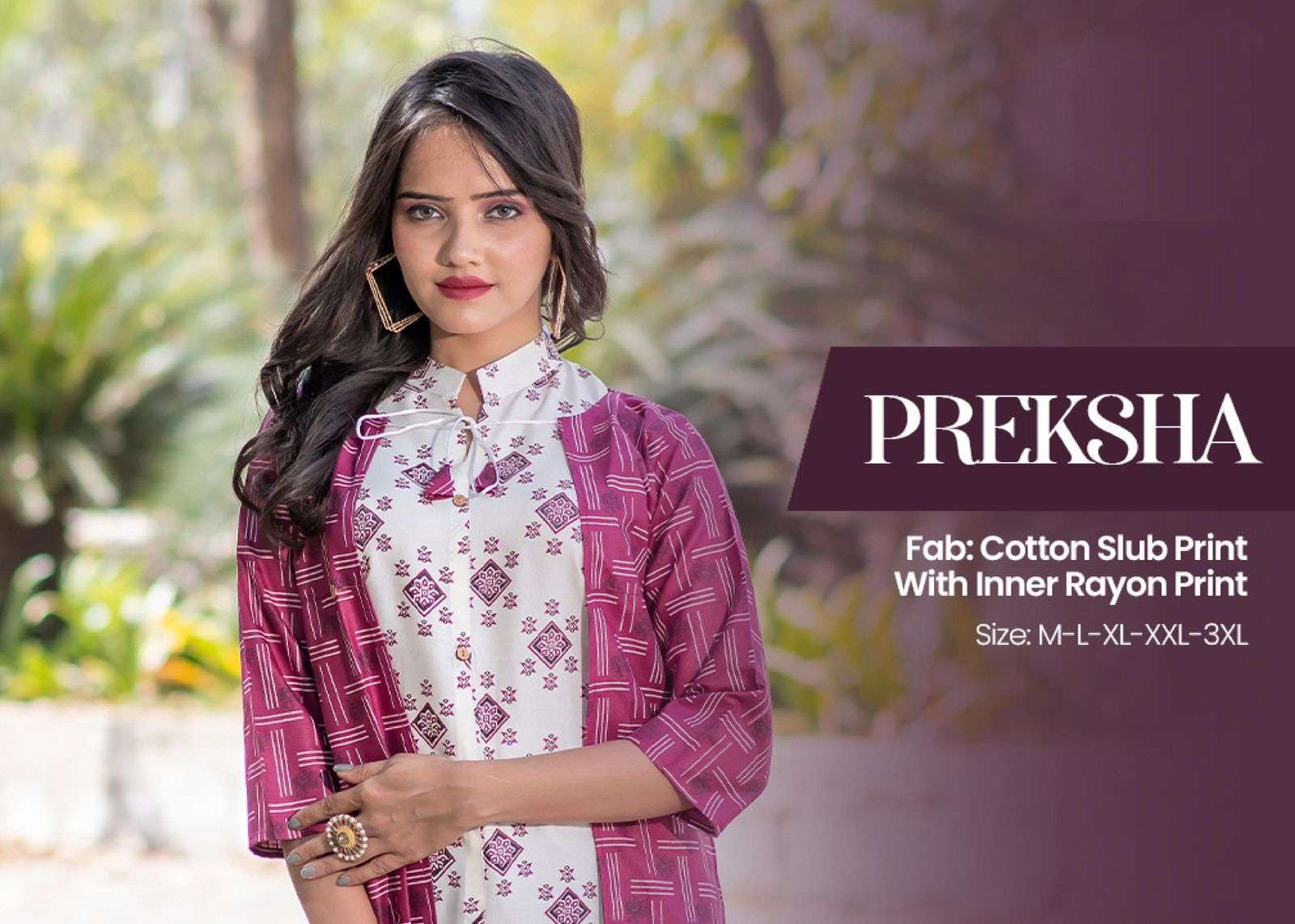 beauty queen preksha series 101-108 heavy cotton slub kurti