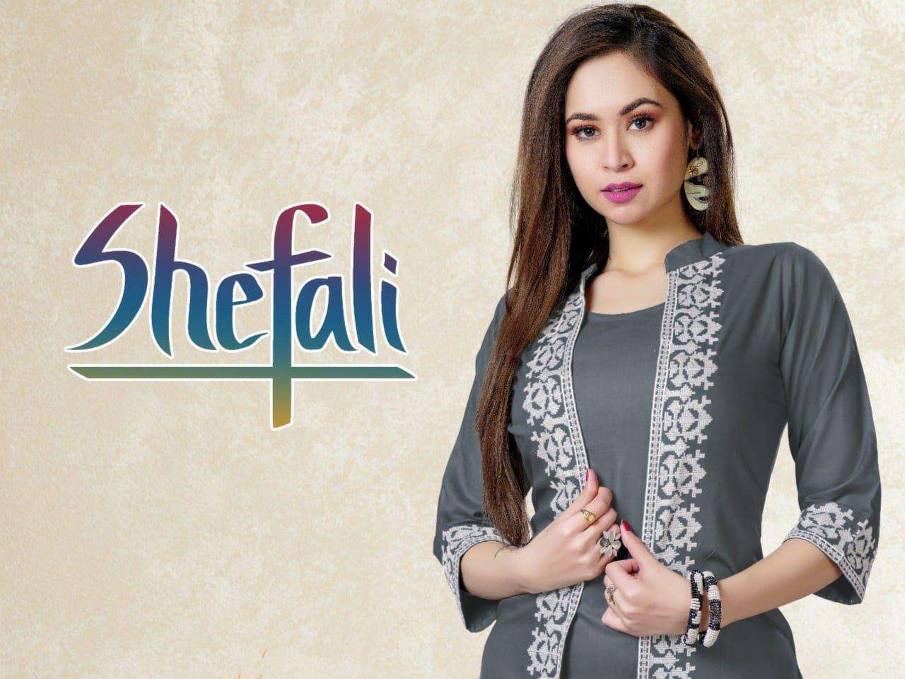 beauty queen shefali series 101-106 14 kg heavy rayon kurti 