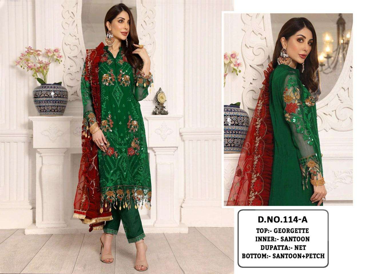 BT-114 DESIGNER HEAVY GEORGETTE SUIT 