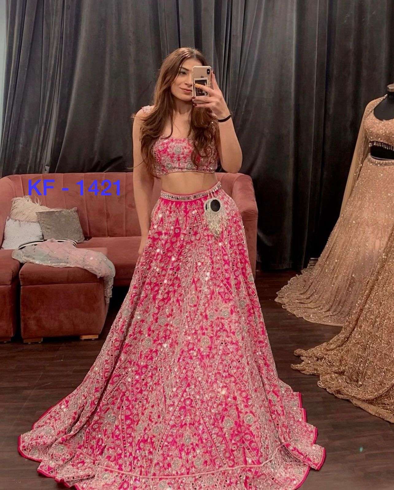 BT-13 DESIGNER HEAVY GEORGETTE EMBROIDERY LEHENGAS 