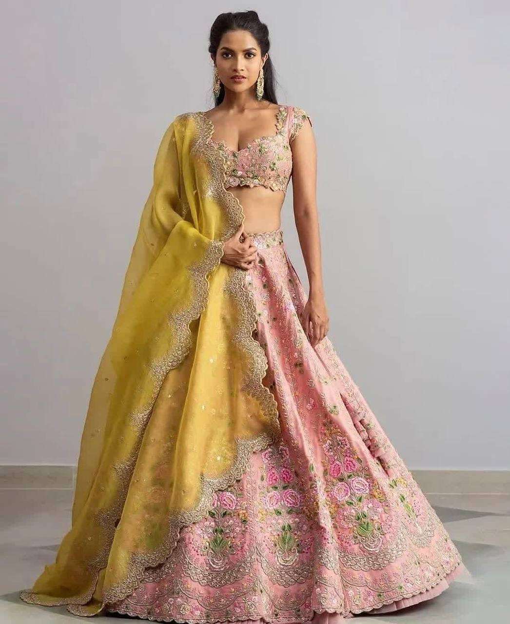 BT-53 DESIGNER DEVSENA SATIN SILK LEHENGA