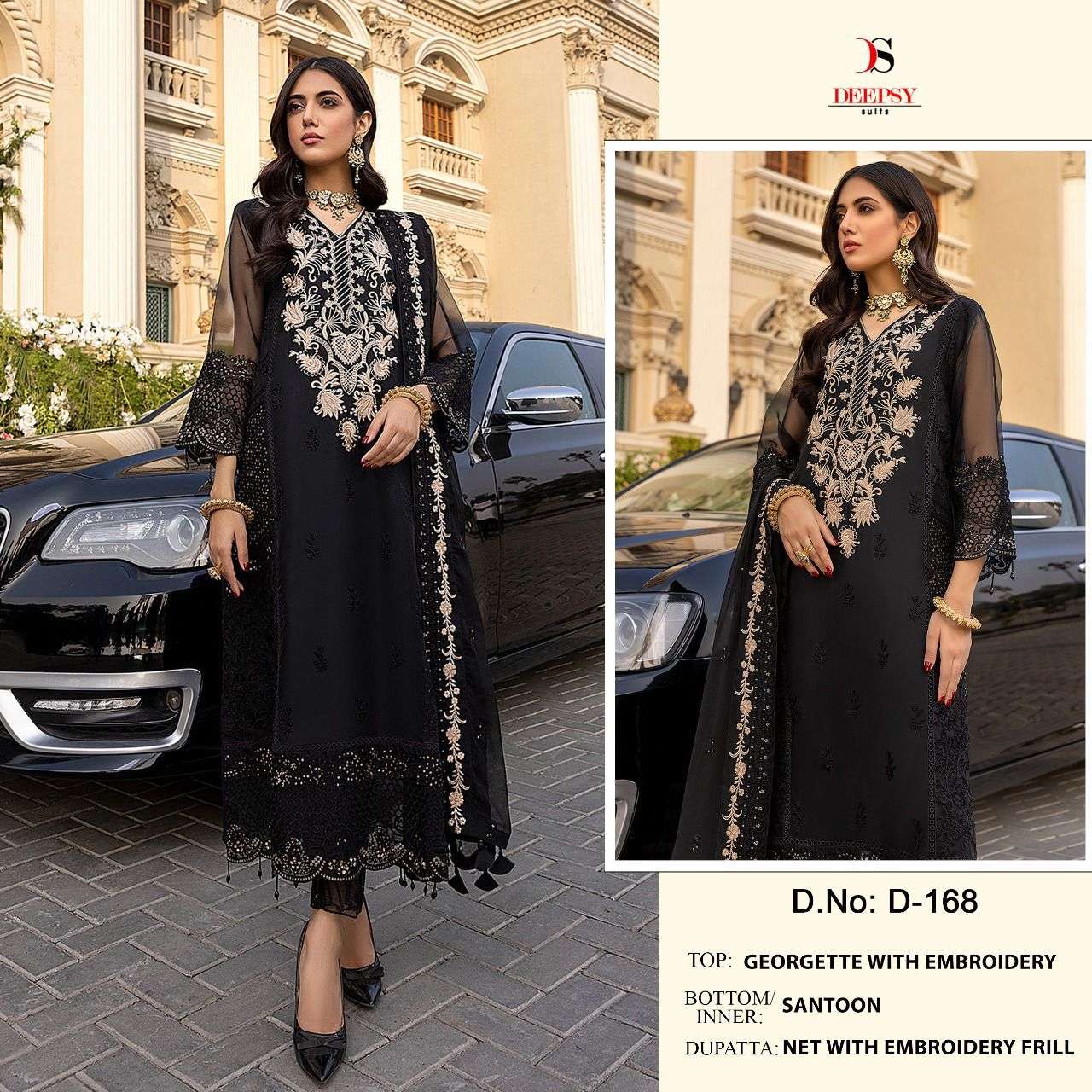 DEEPSY SUITS D-168 DESIGNER GEORGETTE SUIT 