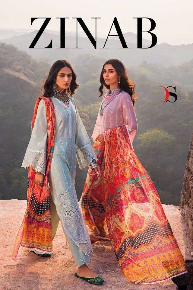 deepsy zinab series 1421-1426 pure cotton suit 