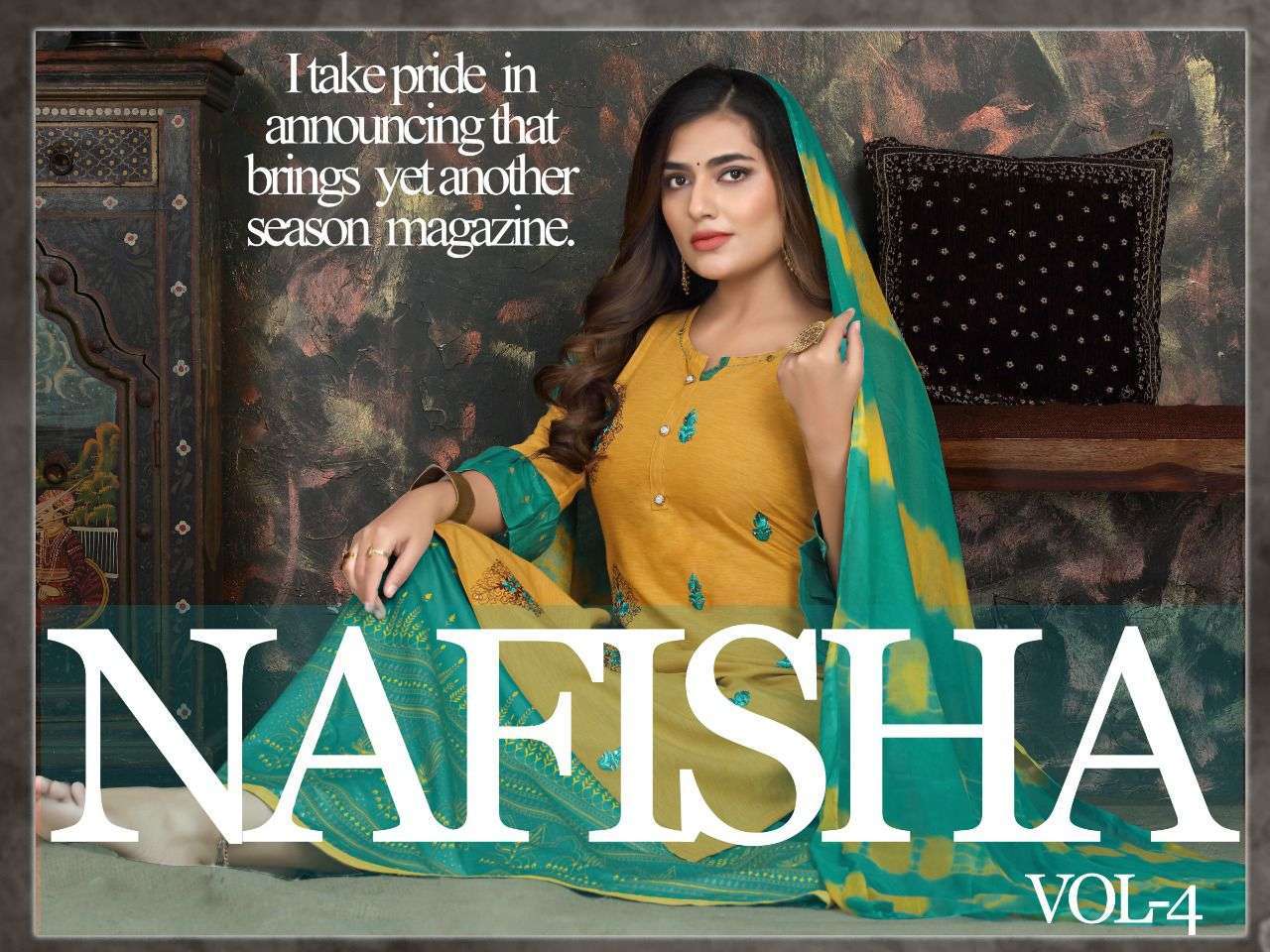 fashion studio nafisa vol-4 series 3001-3008 Heavy Rayon readymade suit 