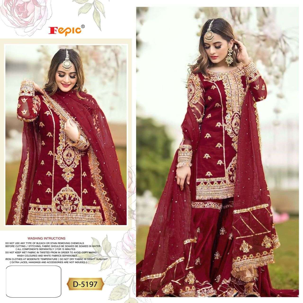 FEPIC D-5197 DESIGNER GEORGETTE SUIT 