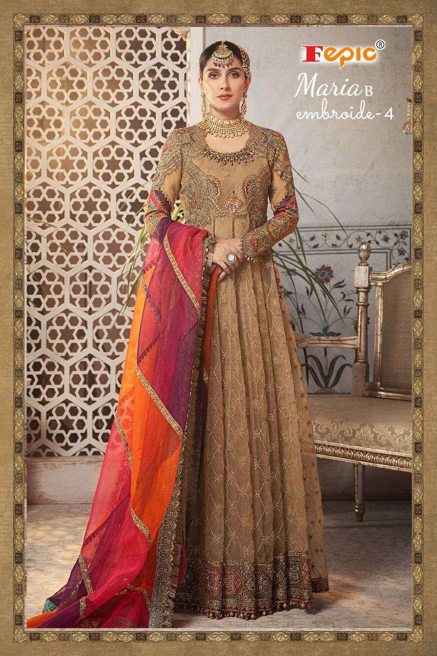 fepic maria b embroide vol 4 series 60015-60018 faux georgette suit 