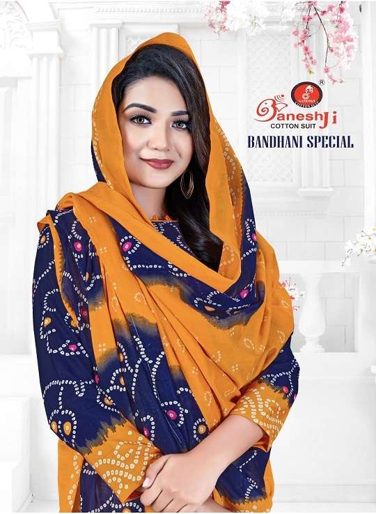 Ganeshji Bandhani Special series 1001-1012 cotton suit 