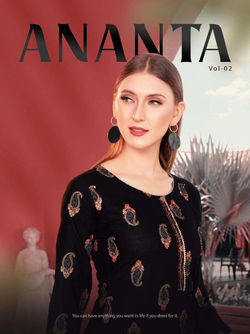 heritage ananta vol-2 series 01-07 rayon slub kurti 