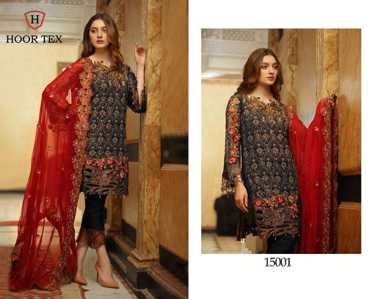 HOOR TEX 15001 DESIGNER HEAVY GEORGETTE SUIT 