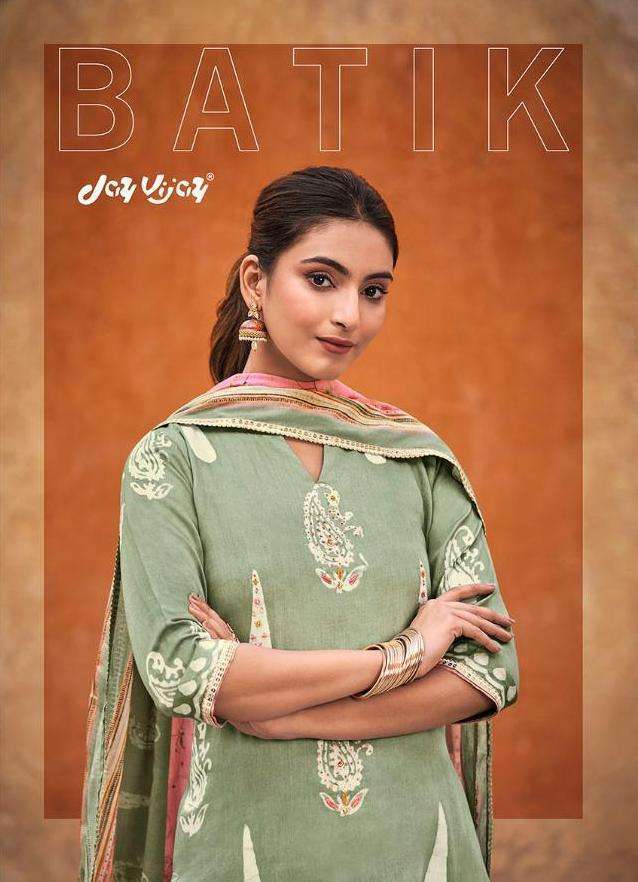 jay vijay batik series 6621-6628 pure cotton satin suit