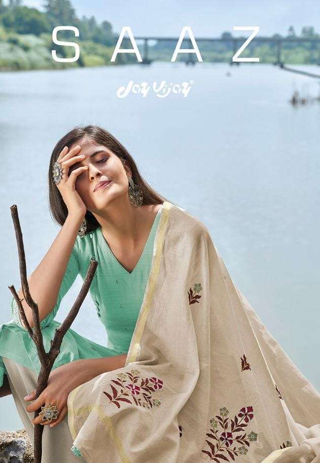 jay vijay saaj series 5921-5925 bemberg cotton silk slub suit