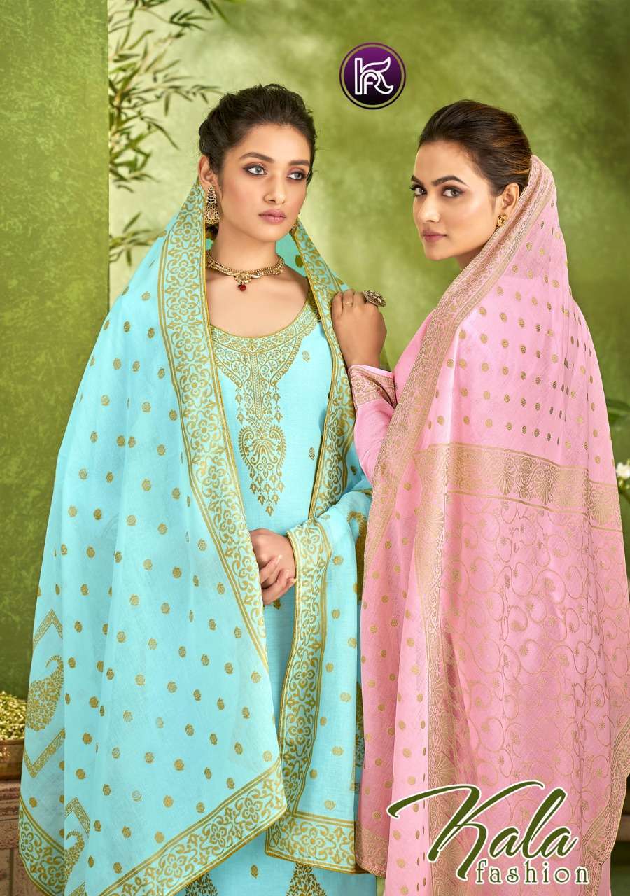 kala fashion kala series 1001-1006 pure cotton lawn jacquard suit 