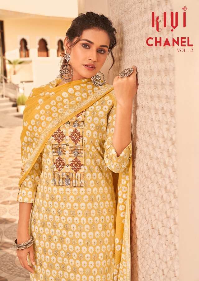 kalaroop chanel vol 2 series 12831-12836 Cambric Cotton readymade suit 